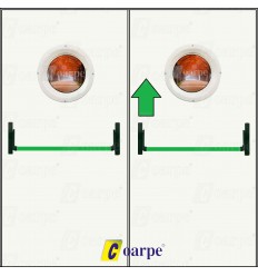 Puerta metálica cortafuegos blanca doble hoja