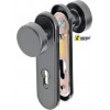 Maneta Ei Placa Pomo con boca-llave