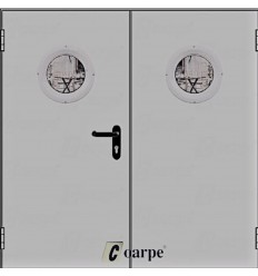 Puertas RF cortafuegos metálicas EI₂ 60 C5 doble hoja