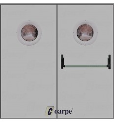 Puerta RF cortafuego metálica Ei₂ 120 C5 doble hoja
