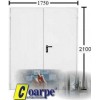 Puerta multiusos 2 hojas con ventilación