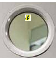 Ojo de buey para-llamas 280mm prelacado en gris