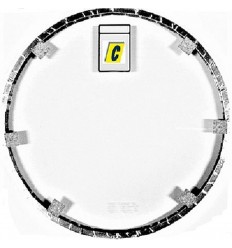Ojo de Buey cortafuegos Ei₂ 60, RF60, acero inox. Luz 220 mm.