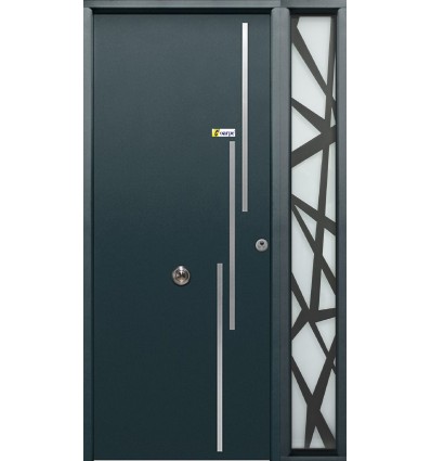 Puerta de Seguridad CAMELIA  FM RAL 7016 CON FIJO LATERAL THT