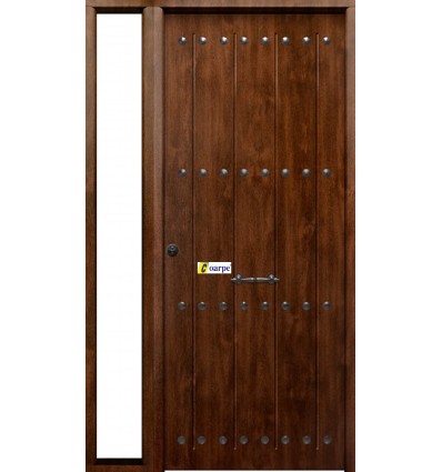 Puerta de seguridad 900x2100 mm, semiprovenzal CR con palillería