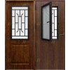Puerta de Seguridad CLÁSICA con Ventana Abatible, Reja y Cristal THT