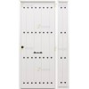 Puerta de Seguridad 1150 RÚSTICA CLAVOS CON FIJO LATERAL  BLANCA THT