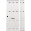 Puerta de Seguridad 1150 RÚSTICA CLAVOS CON FIJO LATERAL  BLANCA THT