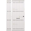 Puerta de Seguridad 1150 RÚSTICA CLAVOS CON FIJO LATERAL  BLANCA THT