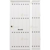 Puerta de Seguridad 1150 RÚSTICA CLAVOS CON FIJO LATERAL  BLANCA THT