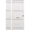 Puerta de Seguridad 1150 RÚSTICA CLAVOS CON FIJO LATERAL  BLANCA THT