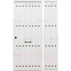 Puerta de Seguridad 1150 RÚSTICA CLAVOS CON FIJO LATERAL  BLANCA THT
