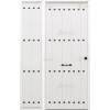 Puerta de Seguridad 1150 RÚSTICA CLAVOS CON FIJO LATERAL  BLANCA THT