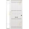 Puerta de Seguridad 1150 RÚSTICA CLAVOS CON FIJO LATERAL  BLANCA THT