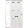 Puerta de Seguridad 1150 RÚSTICA CLAVOS CON FIJO LATERAL  BLANCA THT
