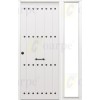 Puerta de Seguridad 1150 RÚSTICA CLAVOS CON FIJO LATERAL  BLANCA THT
