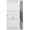 Puerta de Seguridad 1150 RÚSTICA CLAVOS CON FIJO LATERAL  BLANCA THT