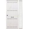 Puerta de Seguridad 1150 RÚSTICA CLAVOS CON FIJO LATERAL  BLANCA THT