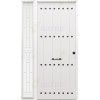 Puerta de Seguridad 1150 RÚSTICA CLAVOS CON FIJO LATERAL  BLANCA THT