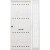Puerta de Seguridad 1150 RÚSTICA CLAVOS CON FIJO LATERAL  BLANCA THT