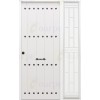 Puerta de Seguridad 1150 RÚSTICA CLAVOS CON FIJO LATERAL  BLANCA THT