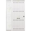 Puerta de Seguridad 1150 RÚSTICA CLAVOS CON FIJO LATERAL  BLANCA THT