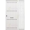 Puerta de Seguridad 1150 RÚSTICA CLAVOS CON FIJO LATERAL  BLANCA THT