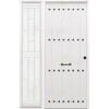 Puerta de Seguridad 1150 RÚSTICA CLAVOS CON FIJO LATERAL  BLANCA THT