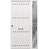 Puerta de Seguridad 1150 RÚSTICA CLAVOS CON FIJO LATERAL  BLANCA THT