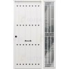 Puerta de Seguridad 1150 RÚSTICA CLAVOS CON FIJO LATERAL  BLANCA THT
