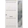 Puerta de Seguridad 1150 RÚSTICA CLAVOS CON FIJO LATERAL  BLANCA THT