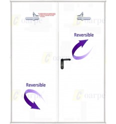 Puerta multiusos 2 hojas 1350x2100 con ventilación