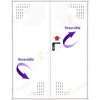 Puerta multiusos 2 hojas 1350x2100 con ventilación