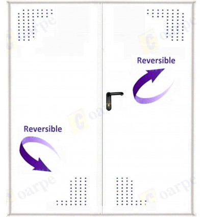 Puerta multiusos 2 hojas 1350x2100 con ventilación