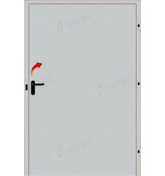 Puerta cortafuegos gris Ei₂ 60 C5 1300x2050