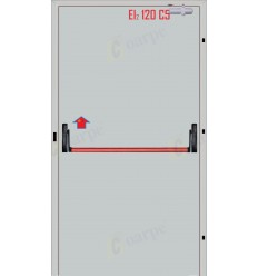 Puerta cortafuegos Ei₂ 120 C5  1100x2050 gris