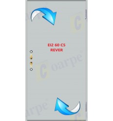 Puerta cortafuegos reversible gris Ei₂ 60 C5 990x2050