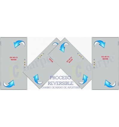 Puerta cortafuegos reversible Ei₂ 60 C5 1100x2050 gris