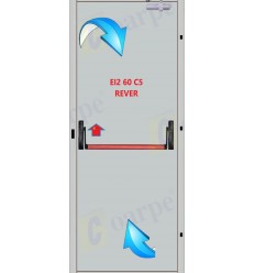 Puerta cortafuegos reversible Ei₂ 60 C5 800x2050 gris