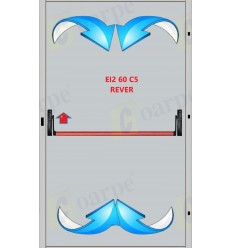 Puerta cortafuegos reversible Ei₂ 60 C5 1200x2050 gris