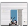 Puerta de Garaje Seccional Acanalado Blanco con Puerta Peatonal