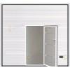 Puerta de Garaje Seccional Acanalado Blanco con Puerta Peatonal