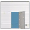 Puerta de Garaje Seccional Acanalado Blanco con Puerta Peatonal