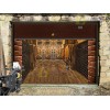 Puerta de Garaje Seccional Uniacanalada LISO Madera Oscuro