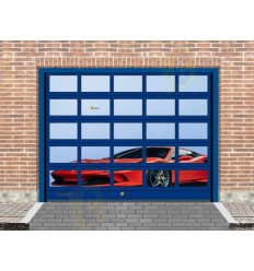 Puerta de garaje seccional aluminio acrilico