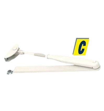 Brazo blanco en acero con retención