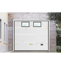 Puerta de Garaje Seccional LISO Blanco con Ventana
