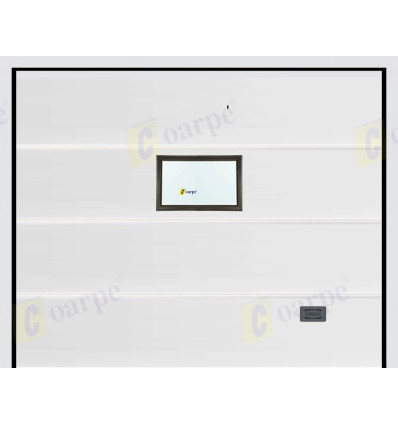 Puerta de Garaje Seccional LISO Blanco con Ventana