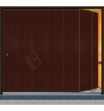 Puerta de Garaje Seccional Corredera Acabado I.Madera