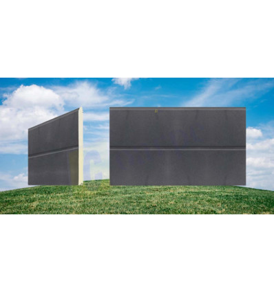 Panel Uniacanalado LISO, RAL (Varios) para puerta de garaje seccional